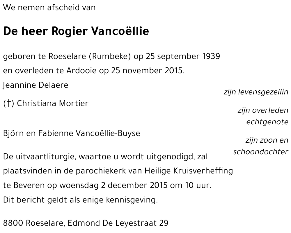 Rogier Vancoëllie