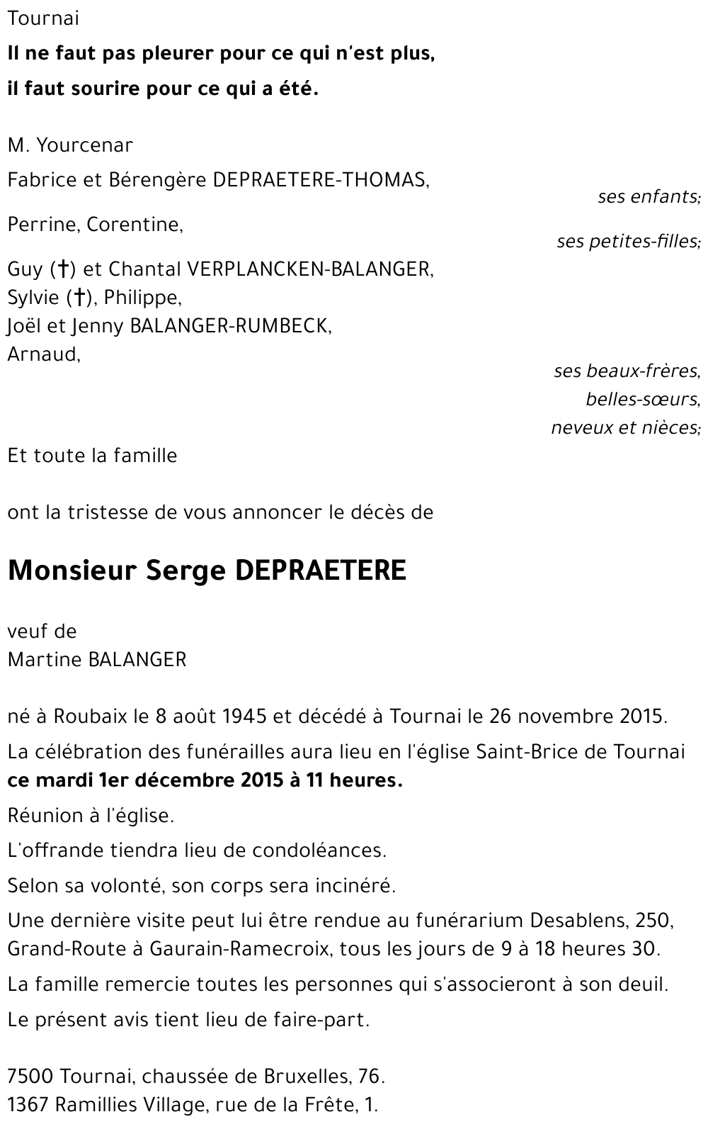 Serge DEPRAETERE