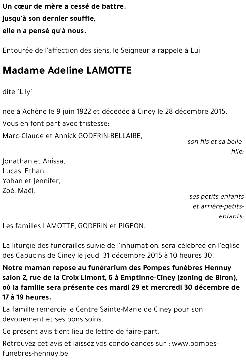 Adeline LAMOTTE