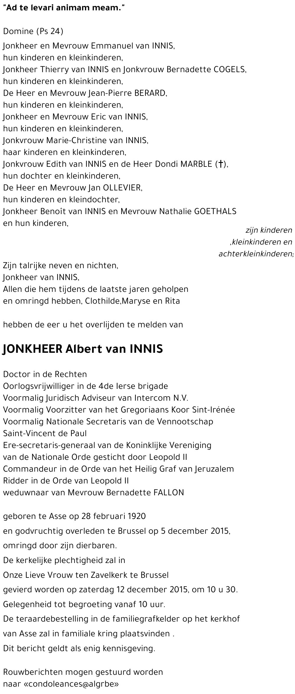 Albert van INNIS