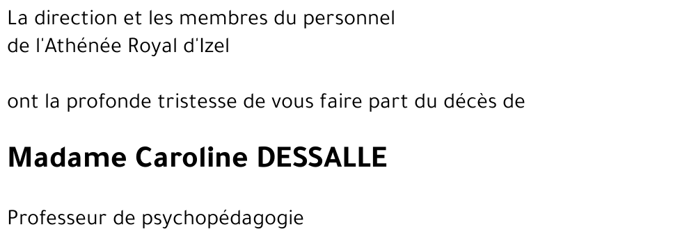 Caroline DESSALLE