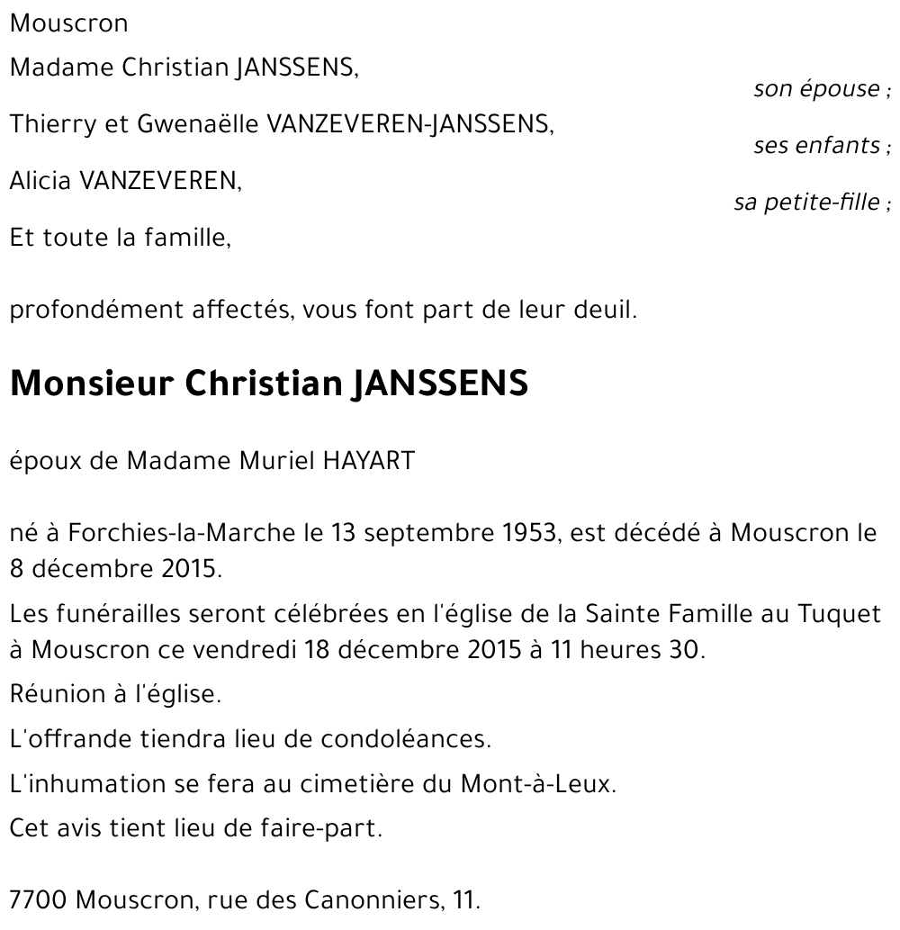Christian JANSSENS
