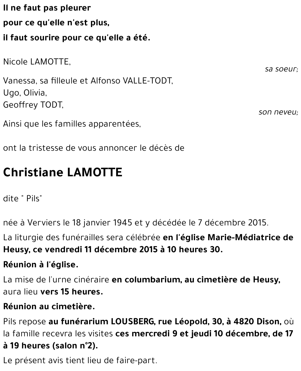 Christiane dite 