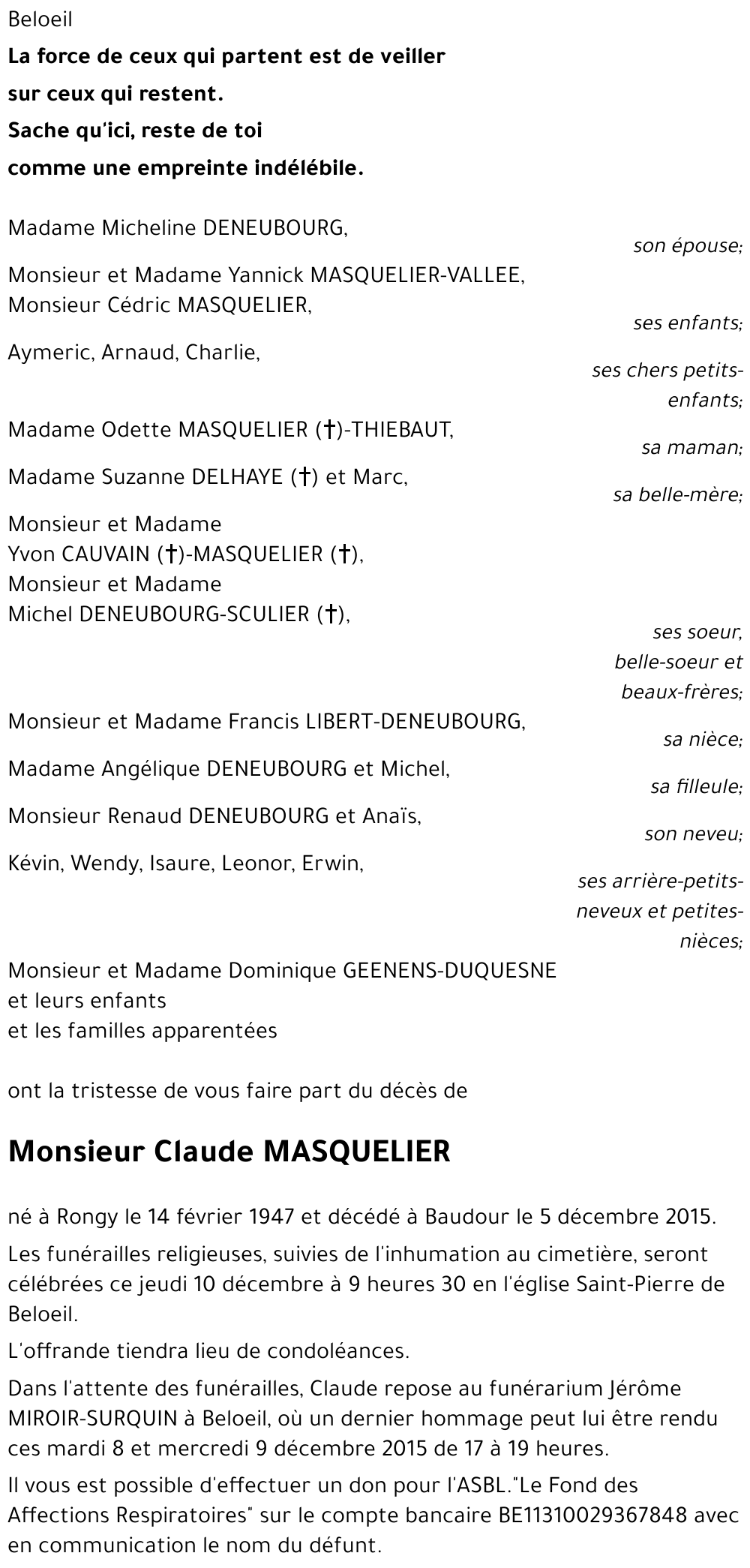 Claude MASQUELIER