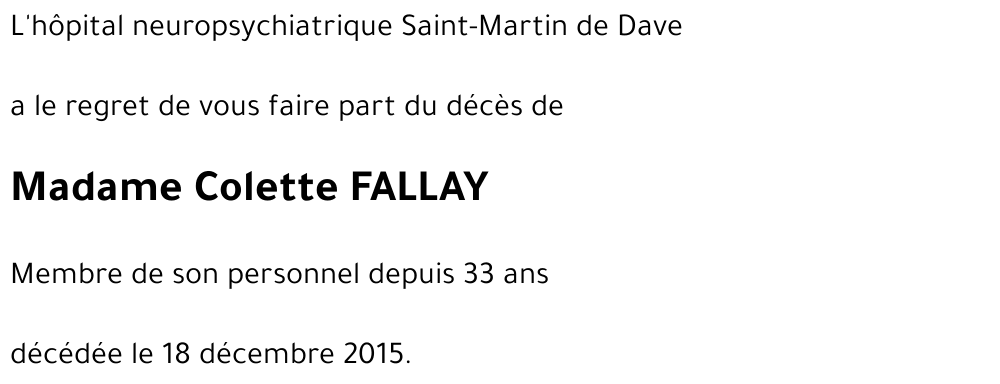 Colette FALLAY