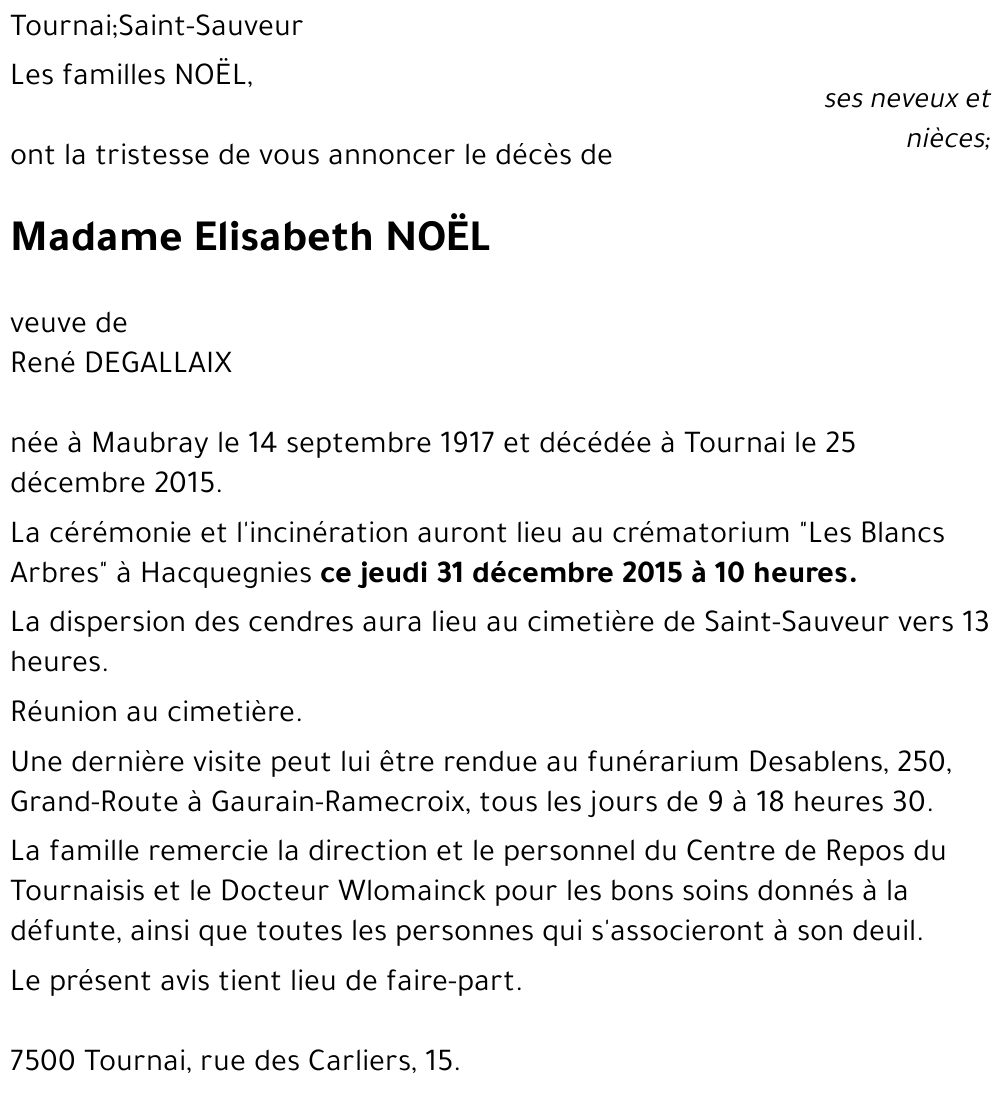 Elisabeth NOËL