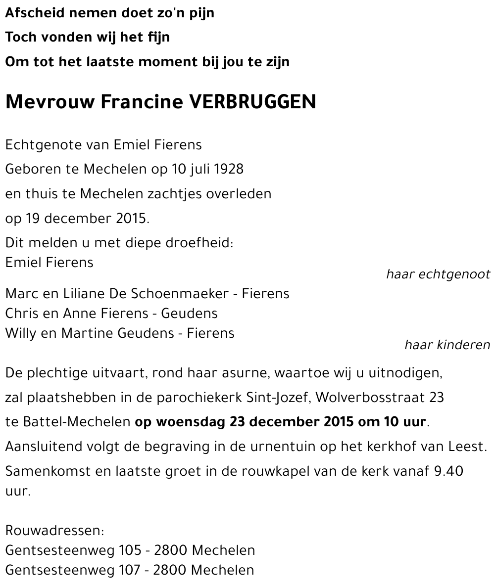 Francine VERBRUGGEN