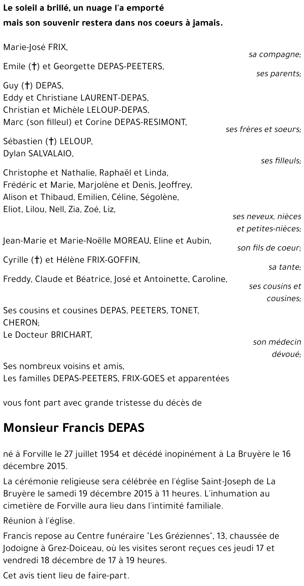 Francis DEPAS
