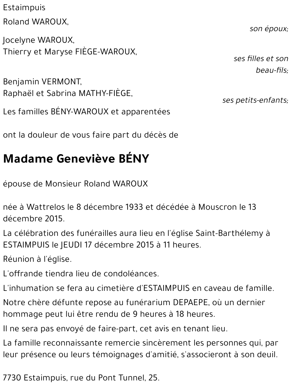 Geneviève BÉNY