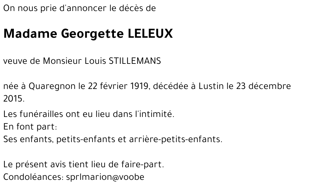 Georgette LELEUX