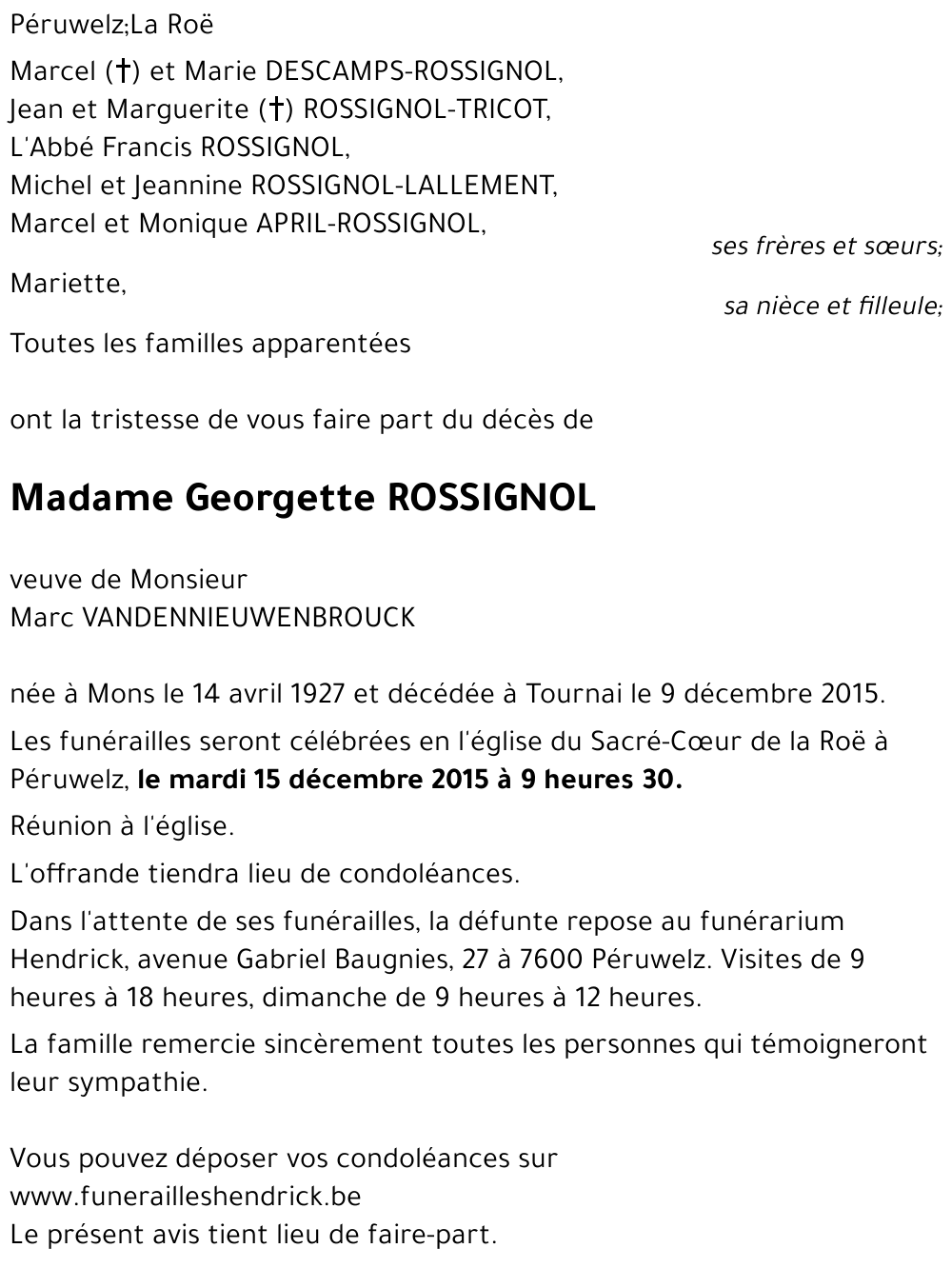 Georgette ROSSIGNOL