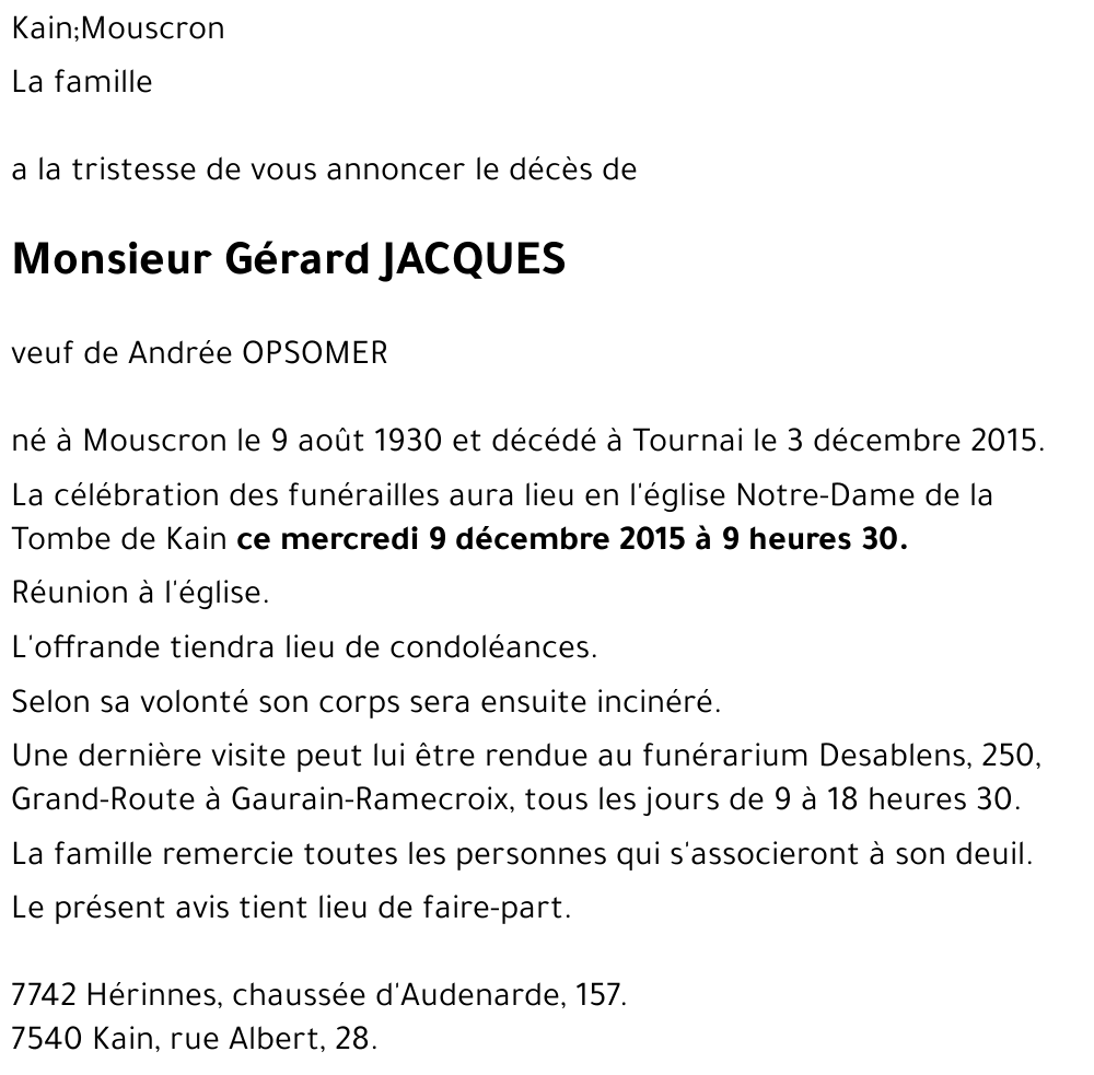 Gérard JACQUES