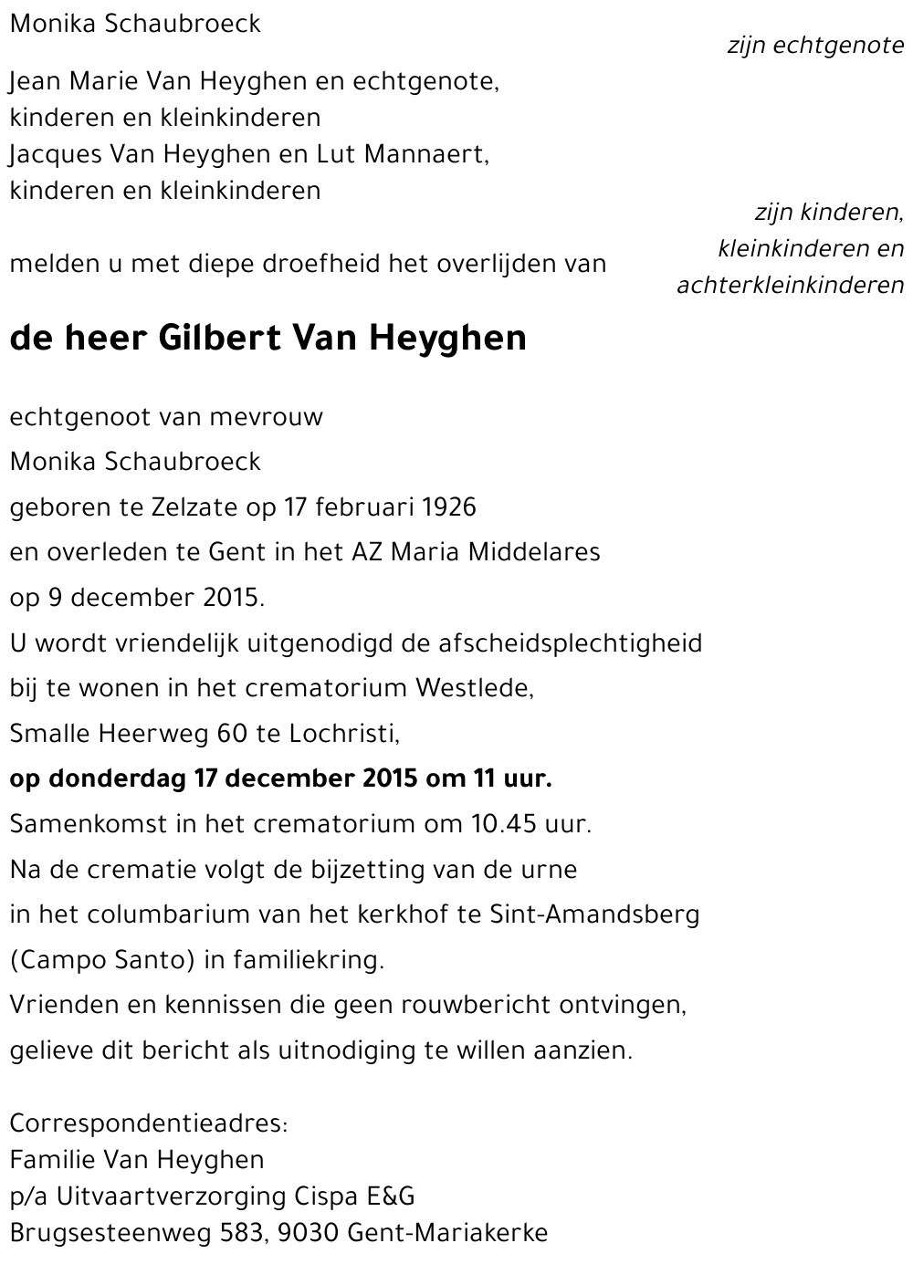 Gilbert Van Heyghen