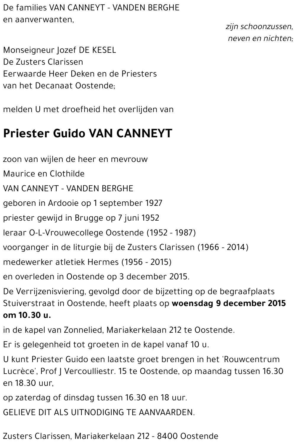 Guido VAN CANNEYT