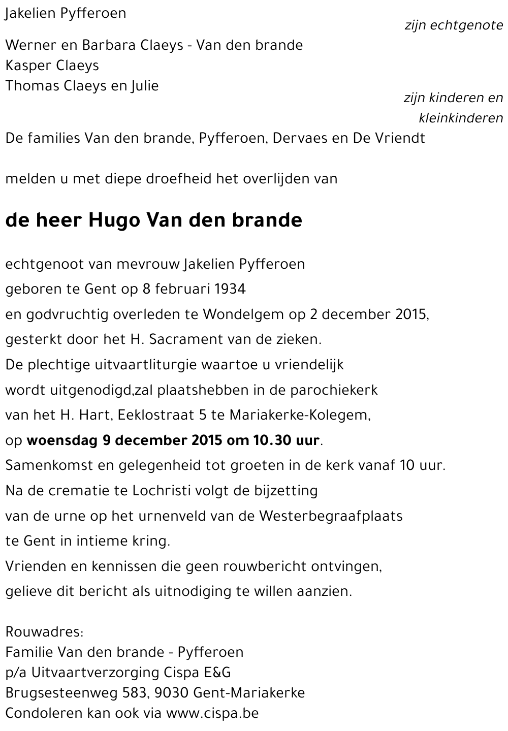 Hugo Van den brande