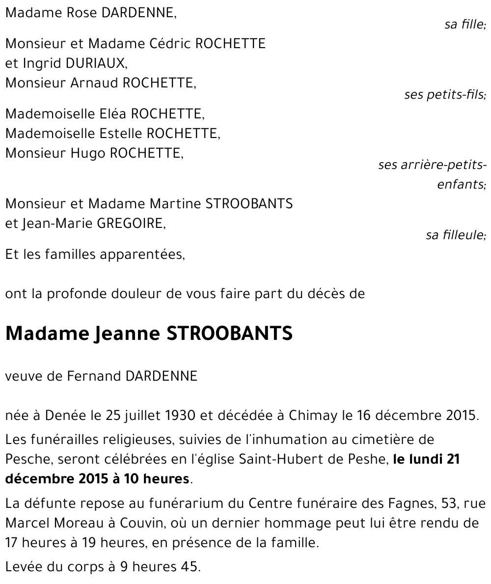 Jeanne STROOBANTS