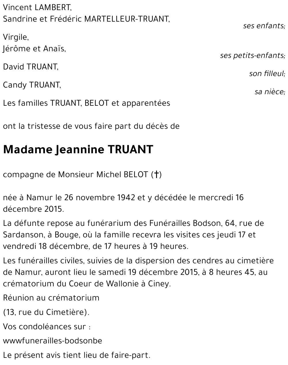 Jeannine TRUANT