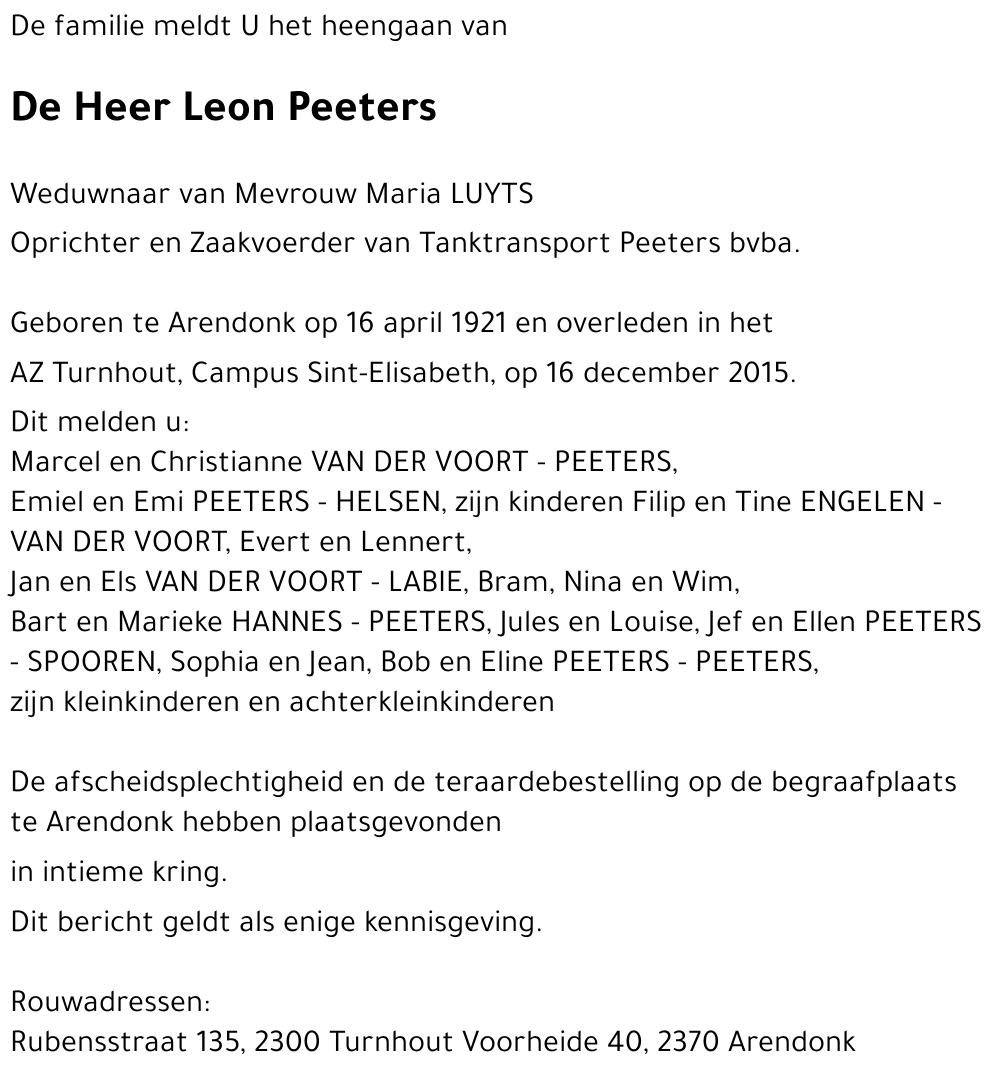 Leon Peeters