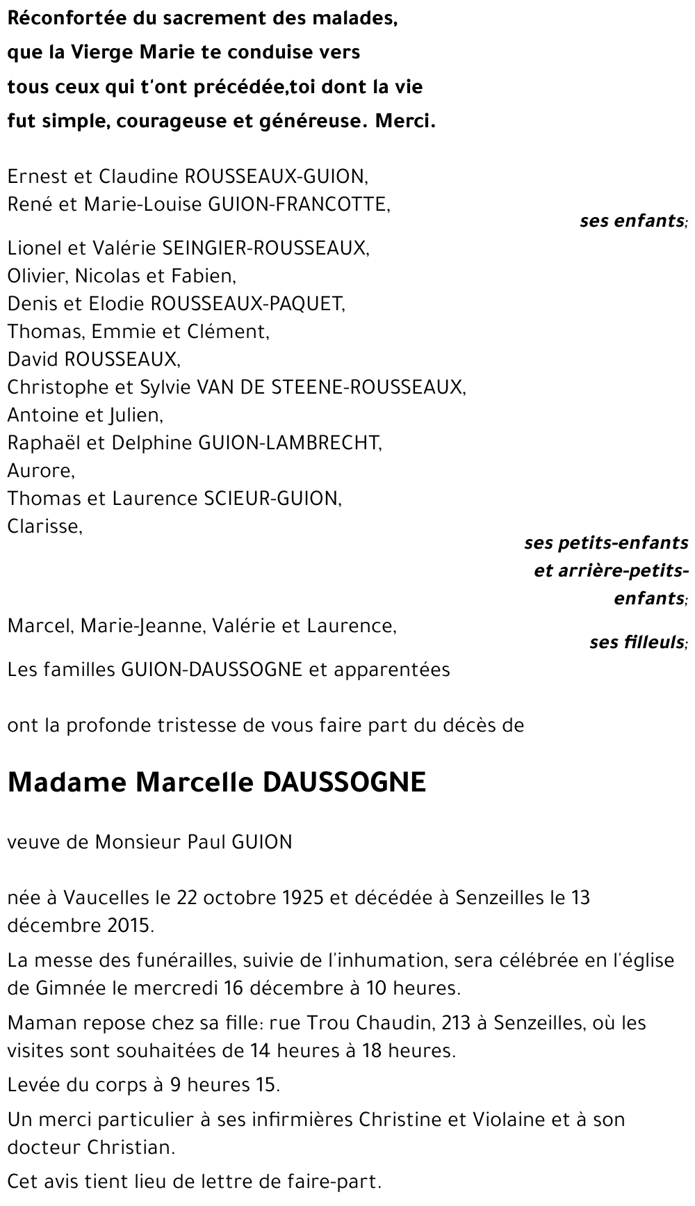 Marcelle DAUSSOGNE