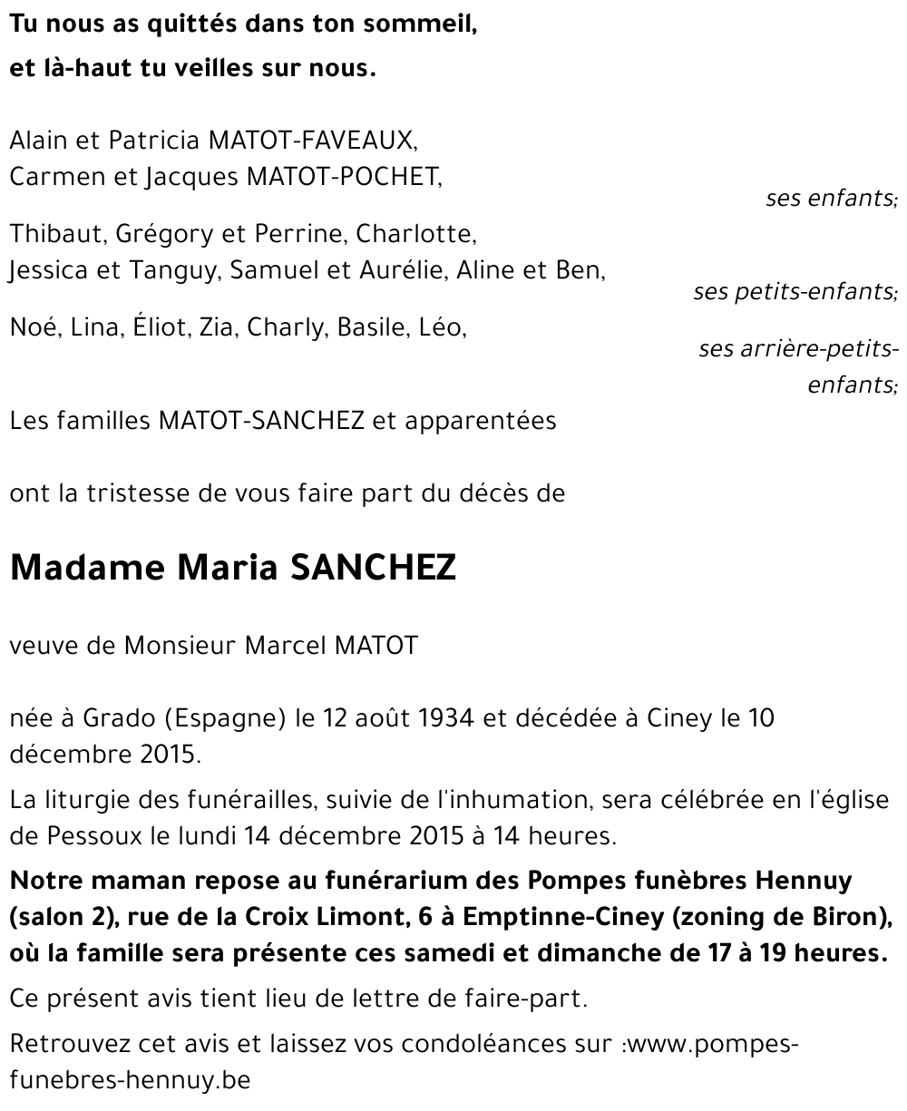 Maria SANCHEZ