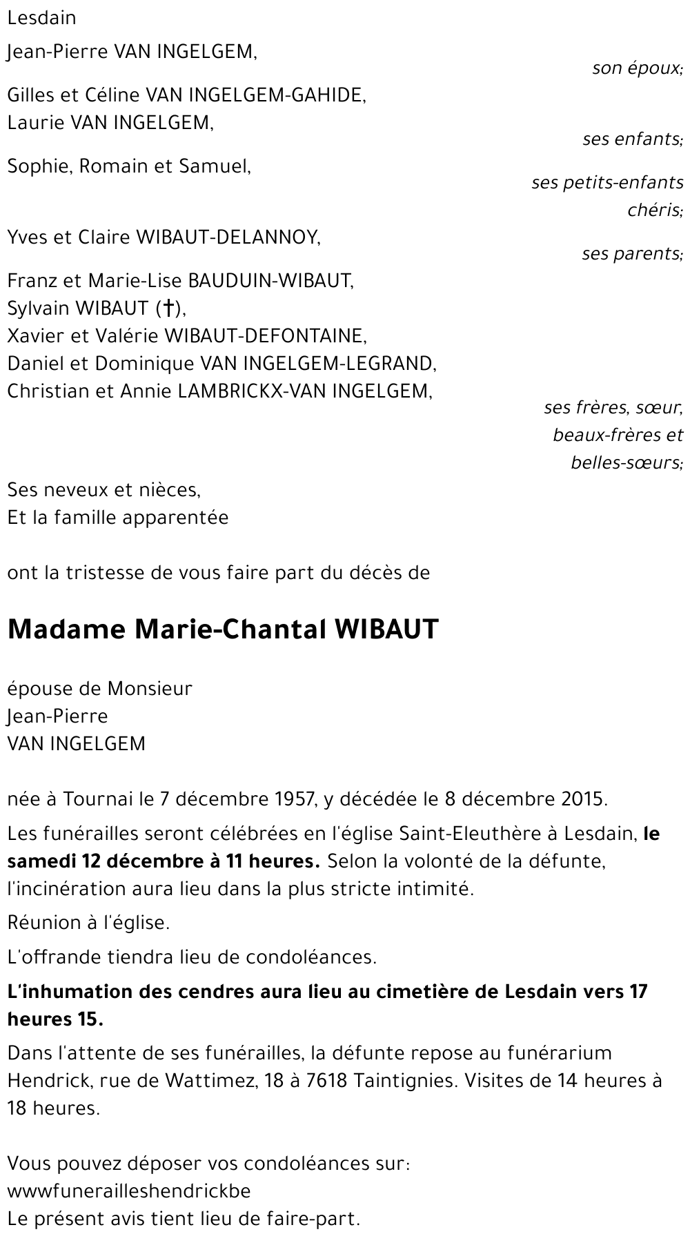 Marie-Chantal WIBAUT