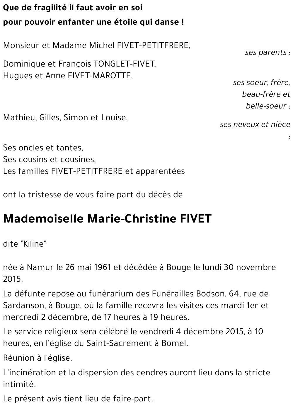 Marie-Christine FIVET