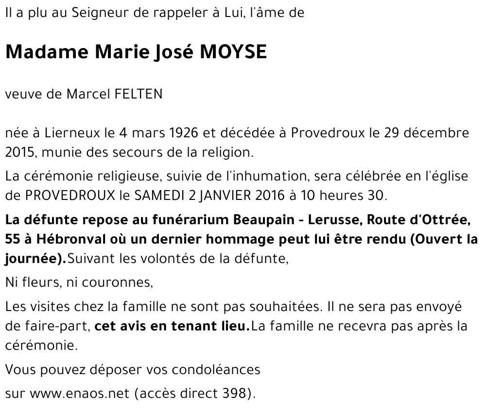 Marie José MOYSE