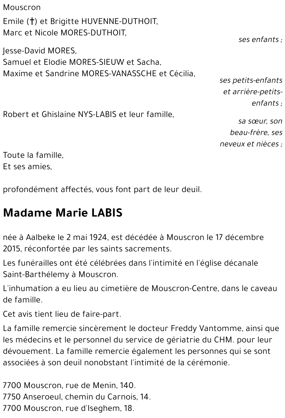 Marie LABIS