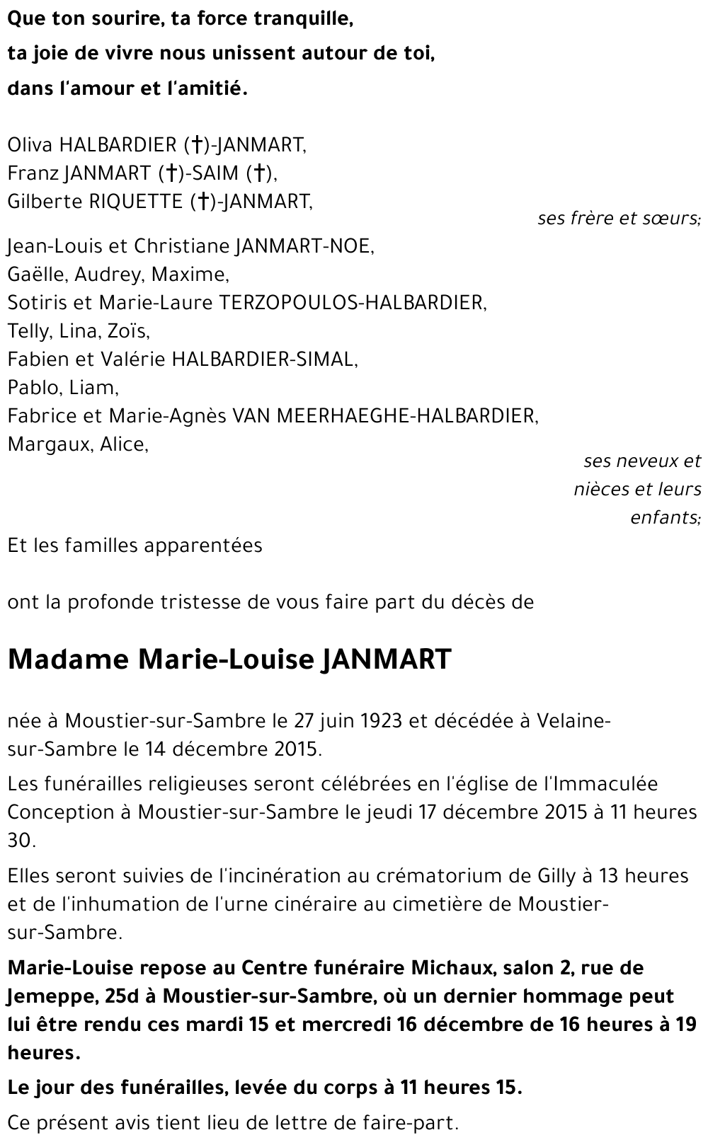 Marie-Louise JANMART