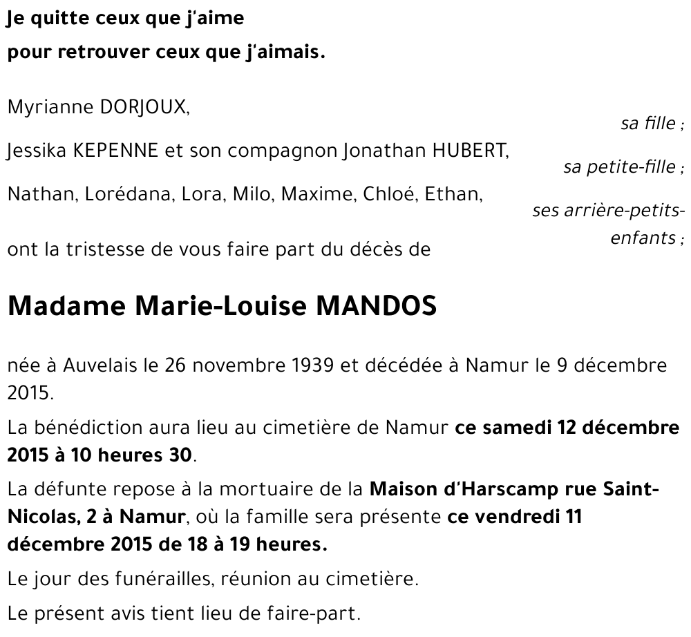 Marie-Louise MANDOS