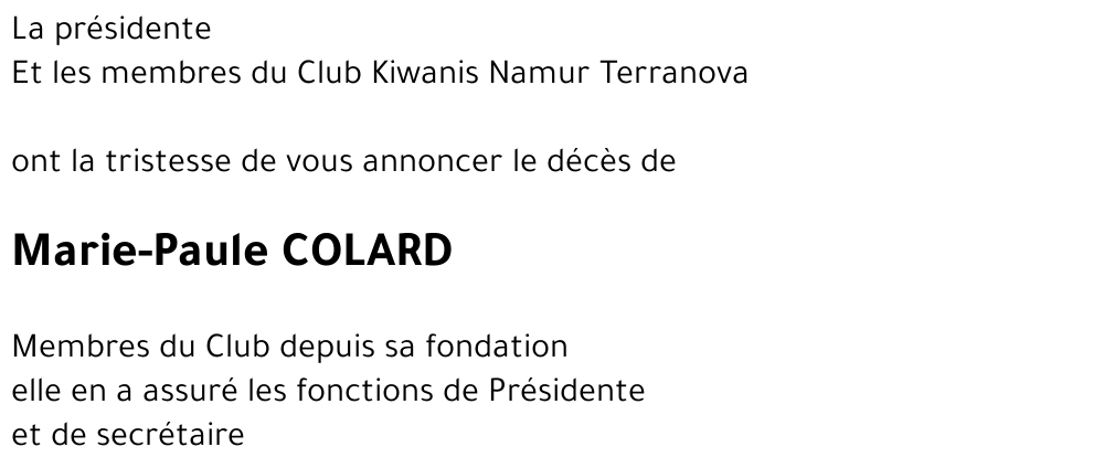 Marie-Paule COLARD