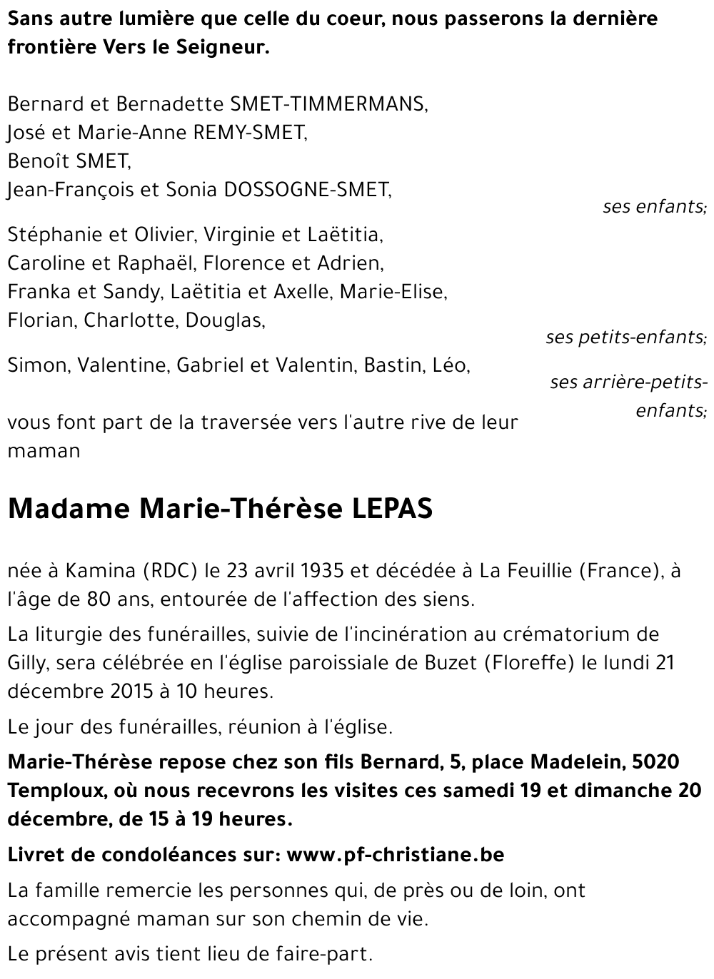 Marie-Thérèse LEPAS