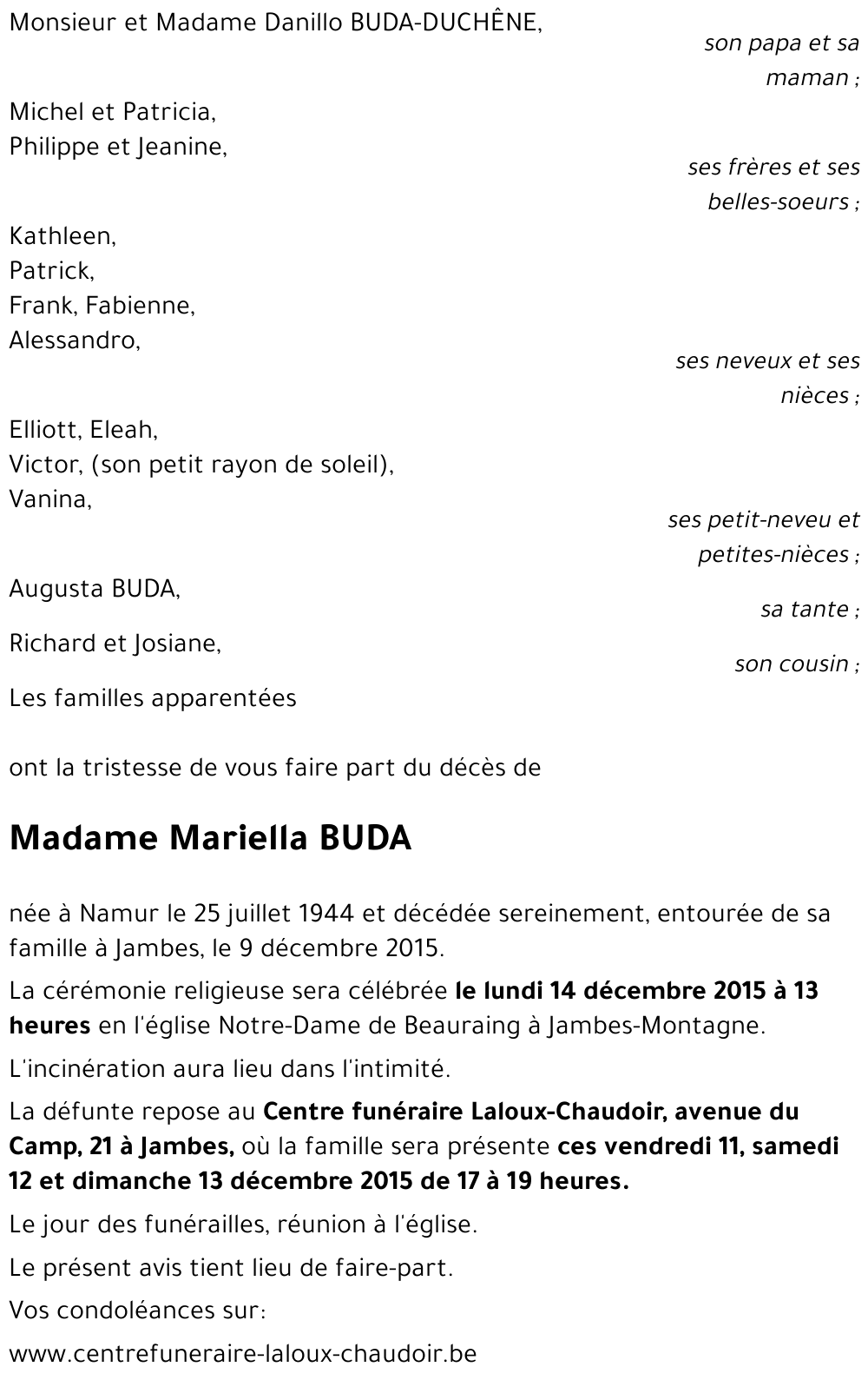 Mariella BUDA