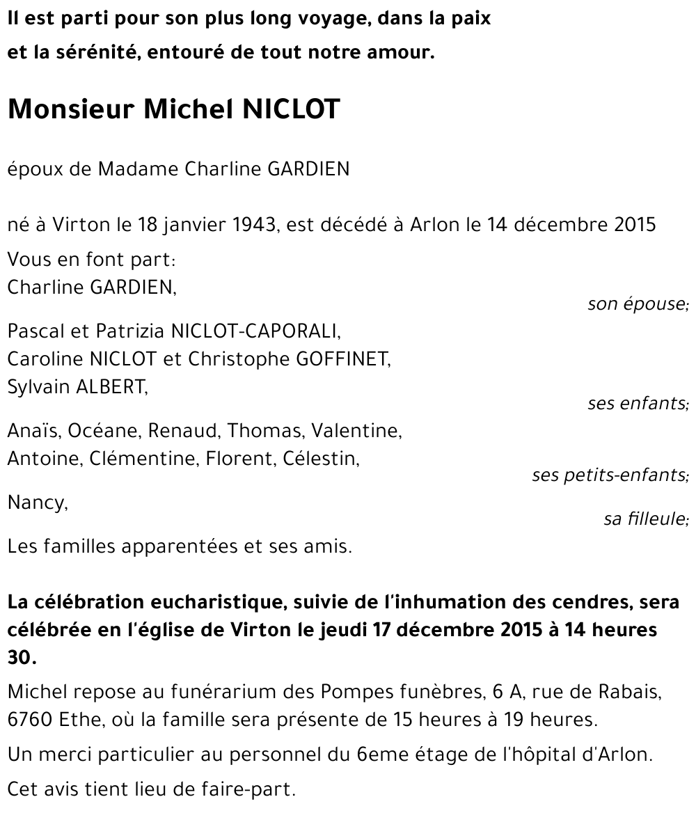 Michel NICLOT 