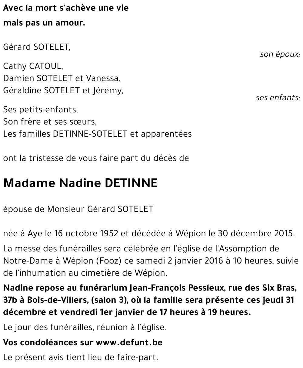 Nadine DETINNE