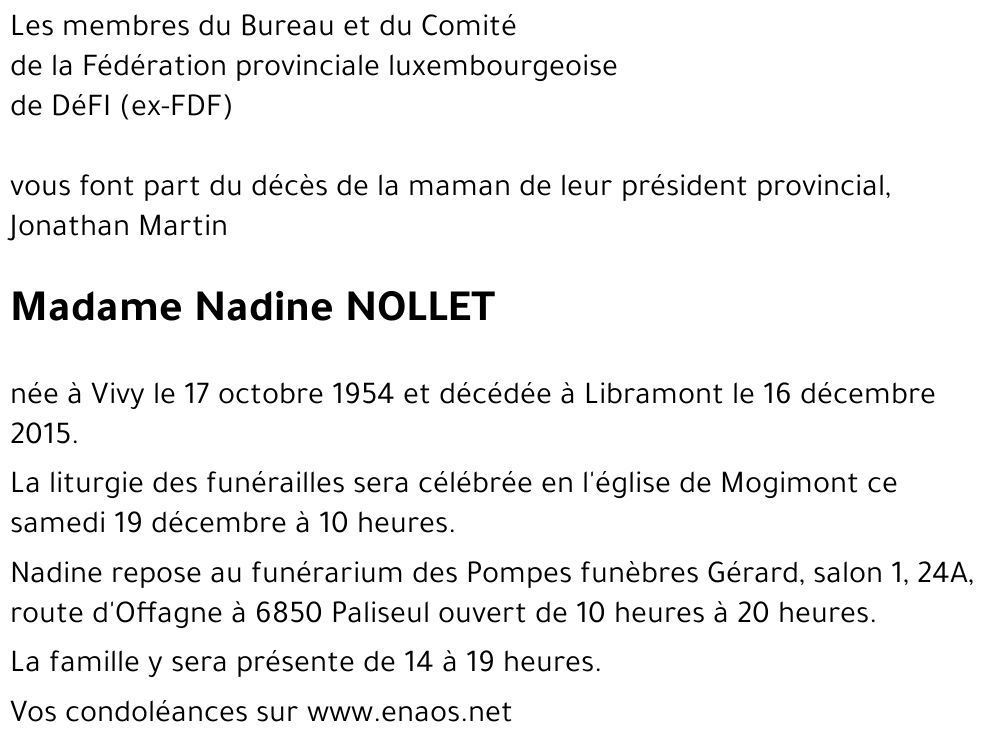 Nadine NOLLET