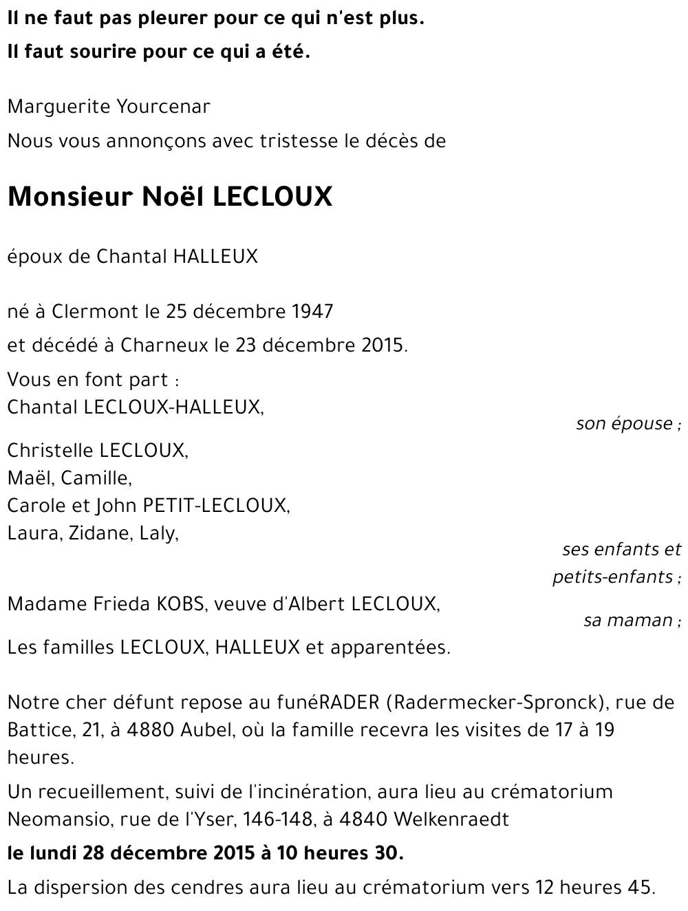 Noël LECLOUX