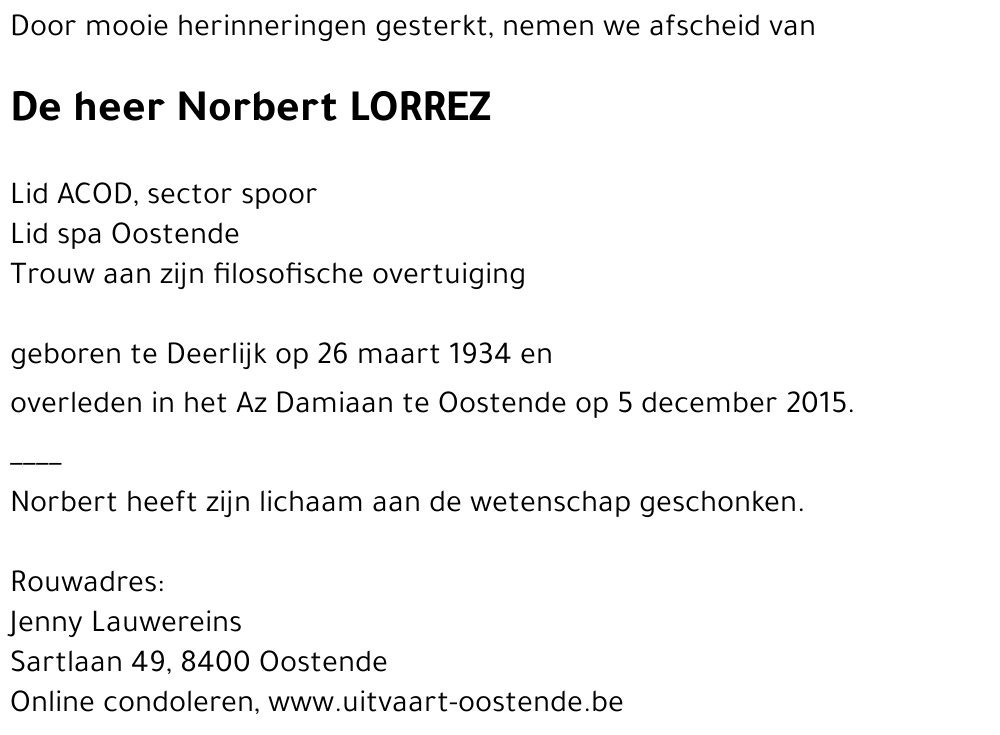 Norbert LORREZ