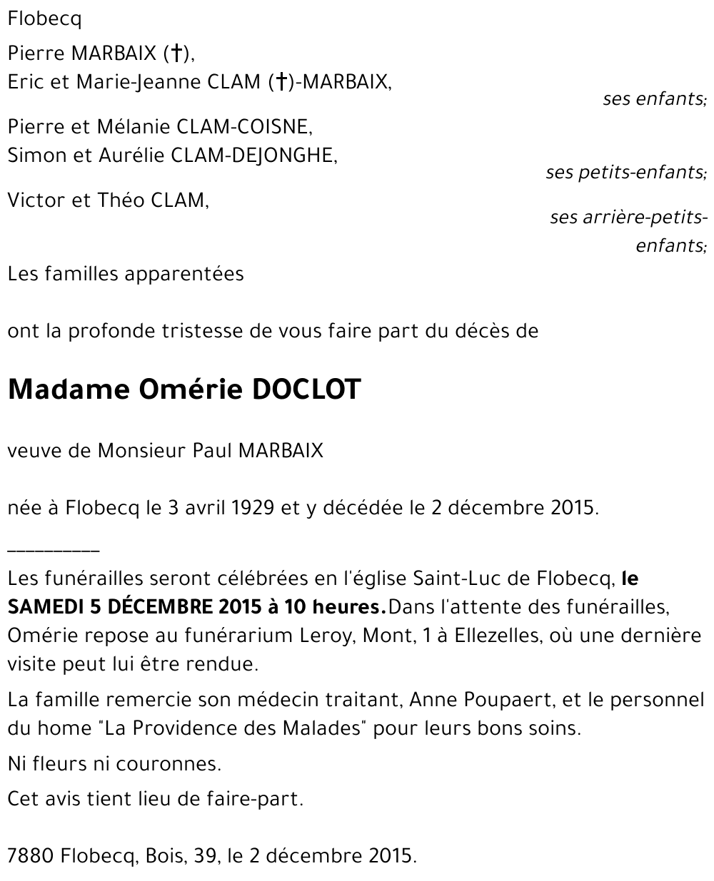 Omérie DOCLOT