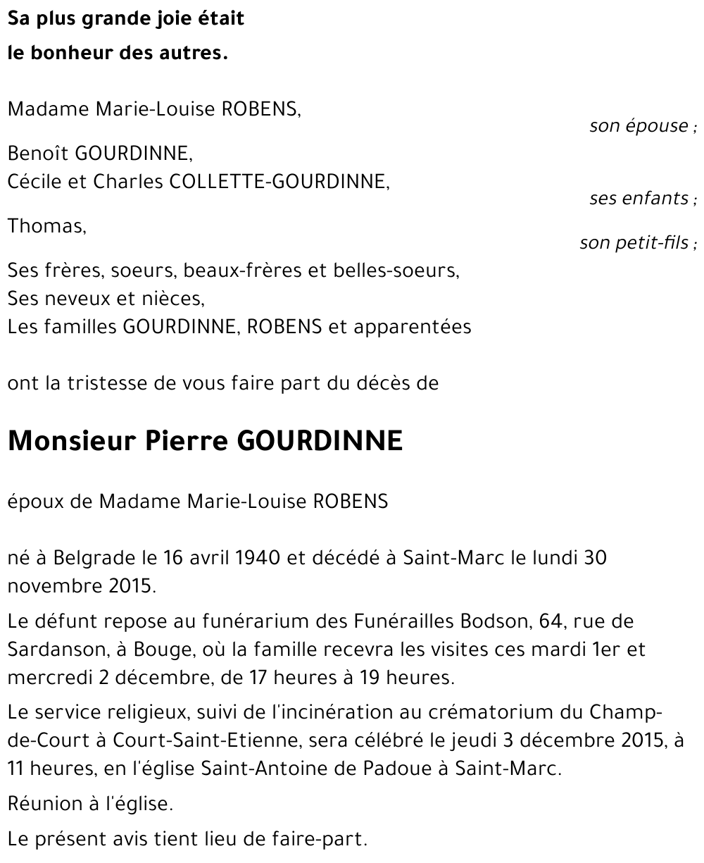 Pierre GOURDINNE