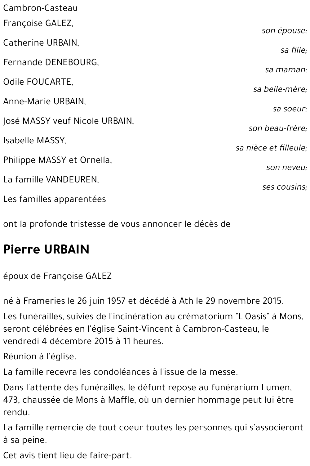 Pierre URBAIN