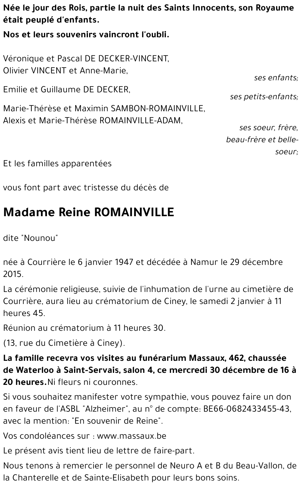 Reine ROMAINVILLE