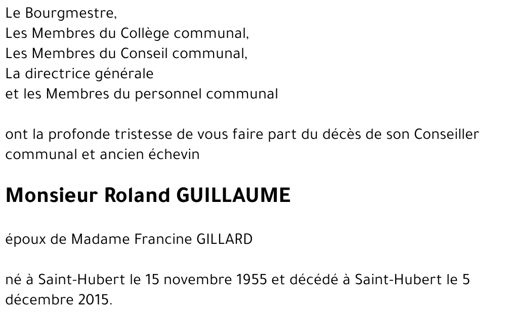 Roland GUILLAUME