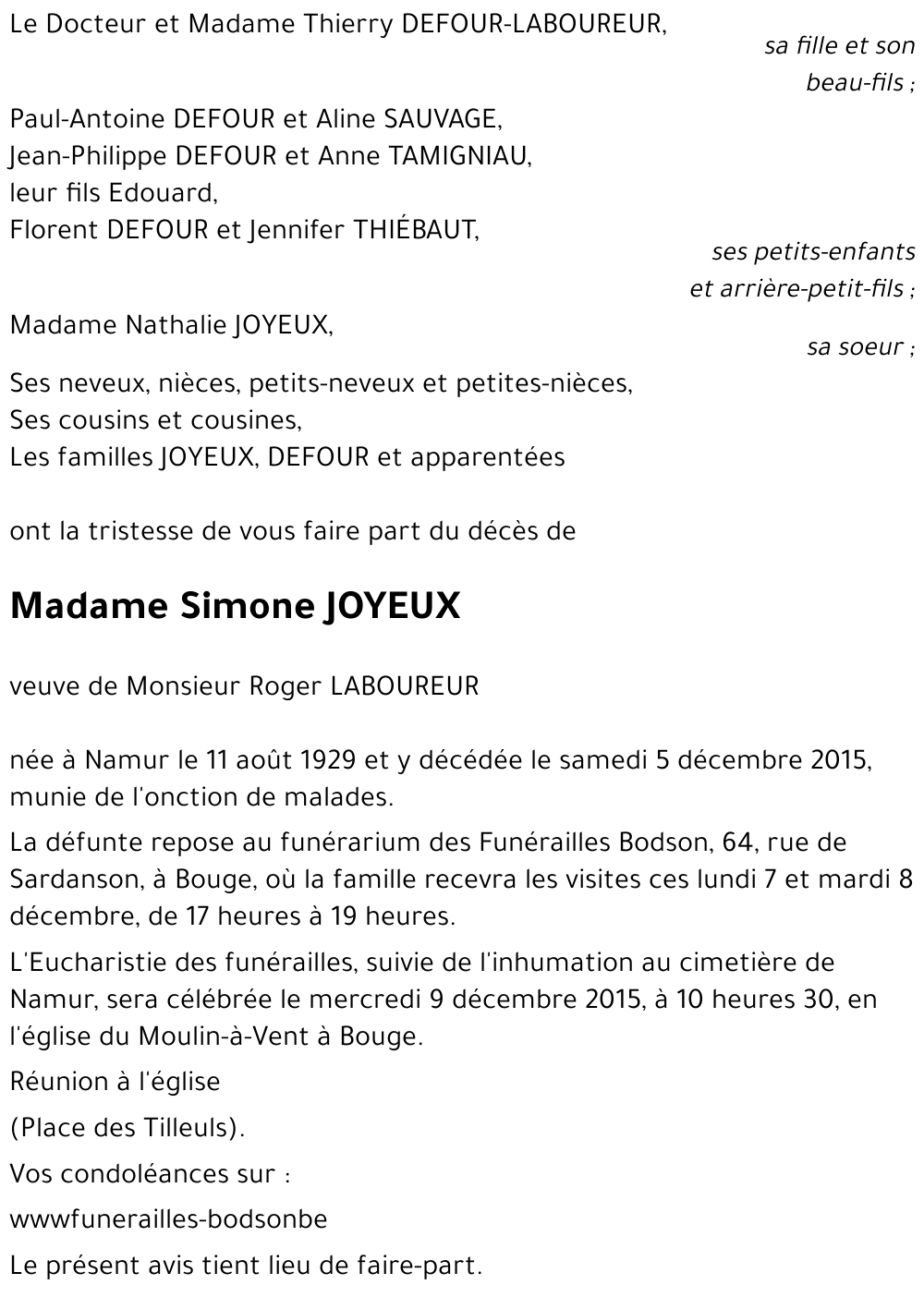 Simone JOYEUX