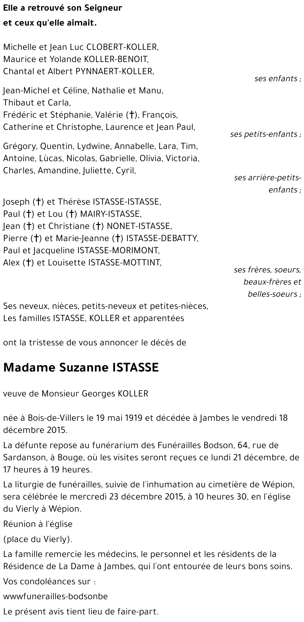 Suzanne ISTASSE