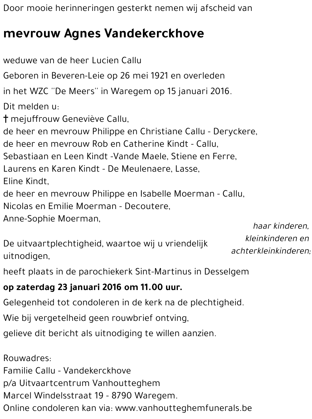 Agnes Vandekerckhove