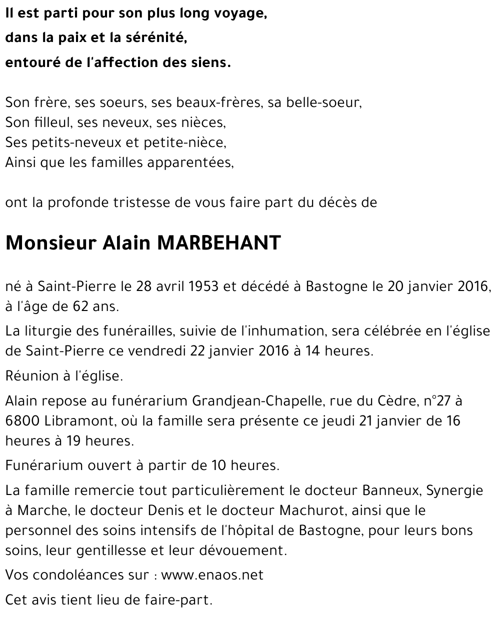 Alain MARBEHANT