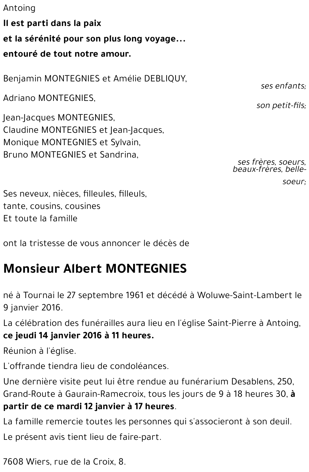 Albert MONTEGNIES