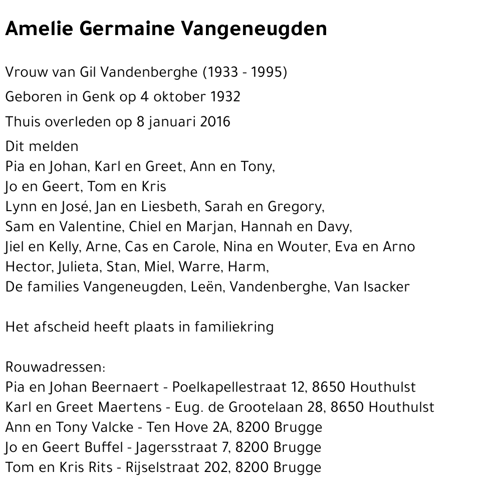 Amelie Germaine Vangeneugden