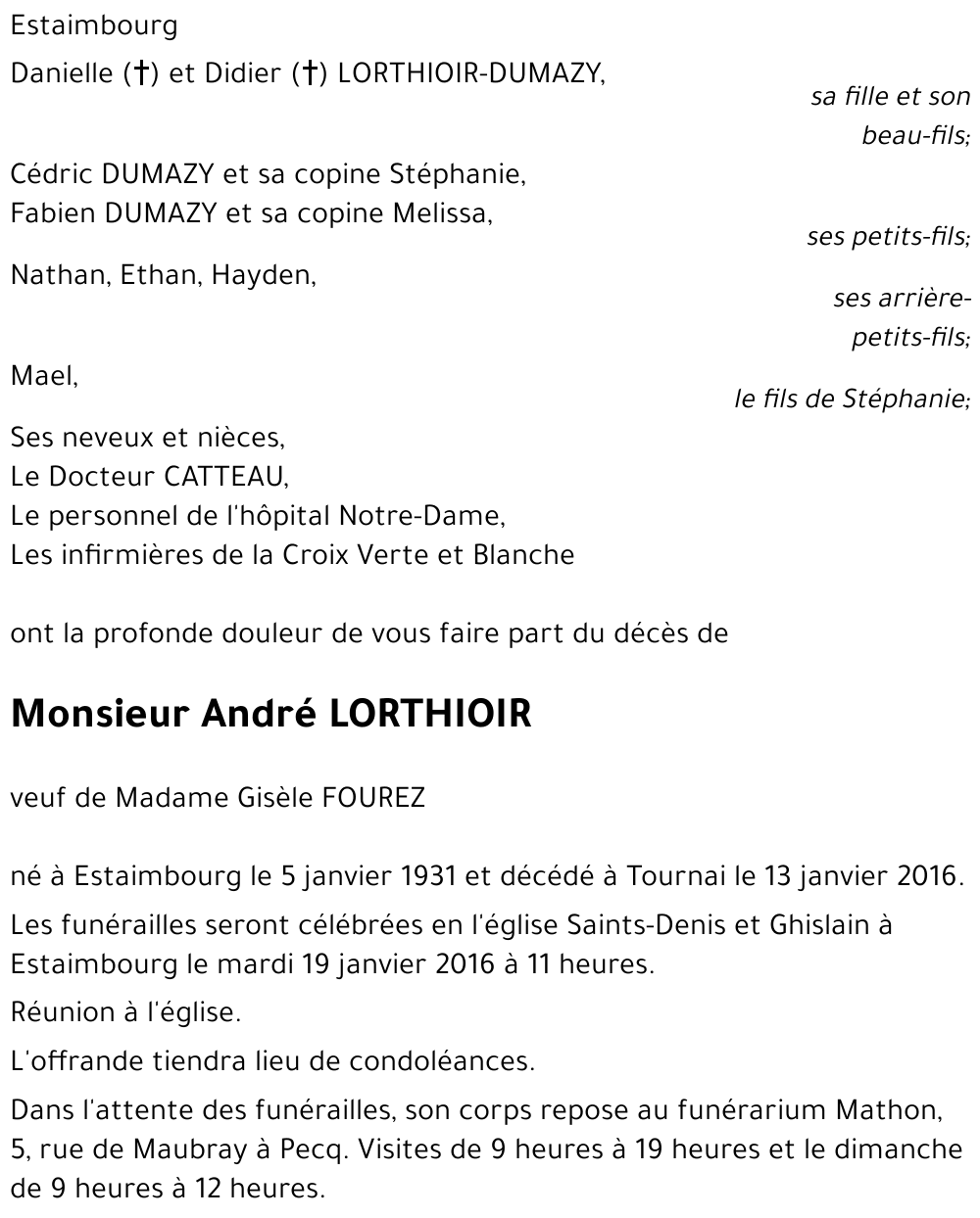 André LORTHIOIR